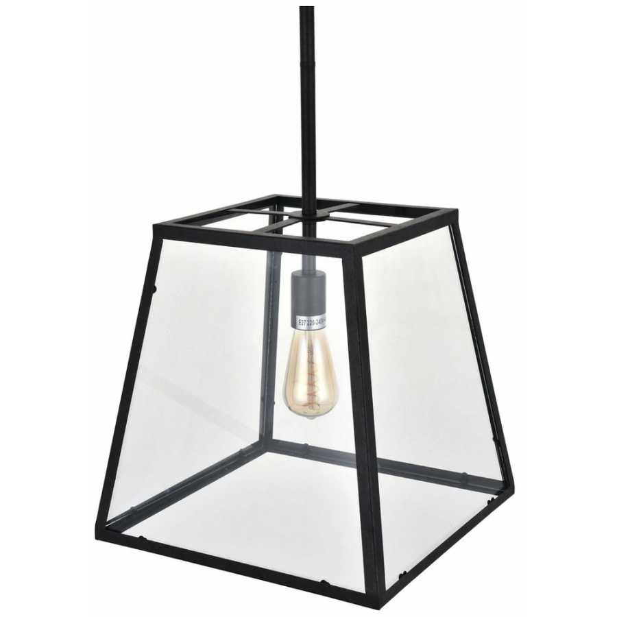 Soho Lighting Geo Trapeze Metal & Glass Lantern Pendant Light