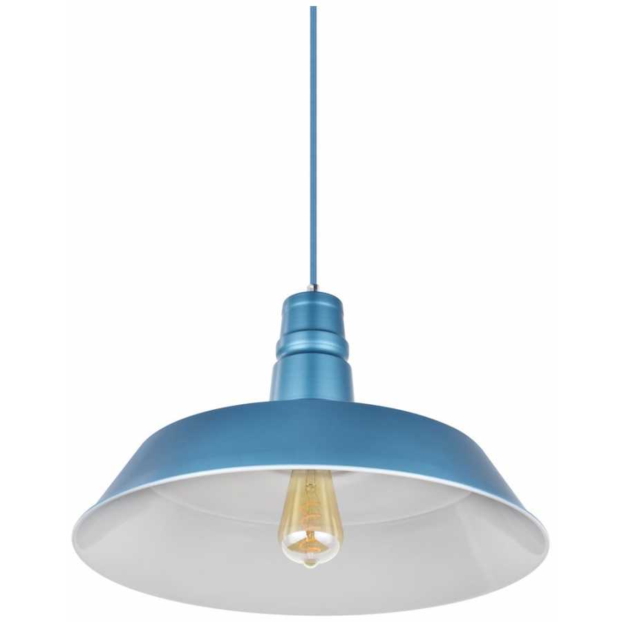 Soho Lighting Argyll Industrial Pendant Light - Aston Blue - Large