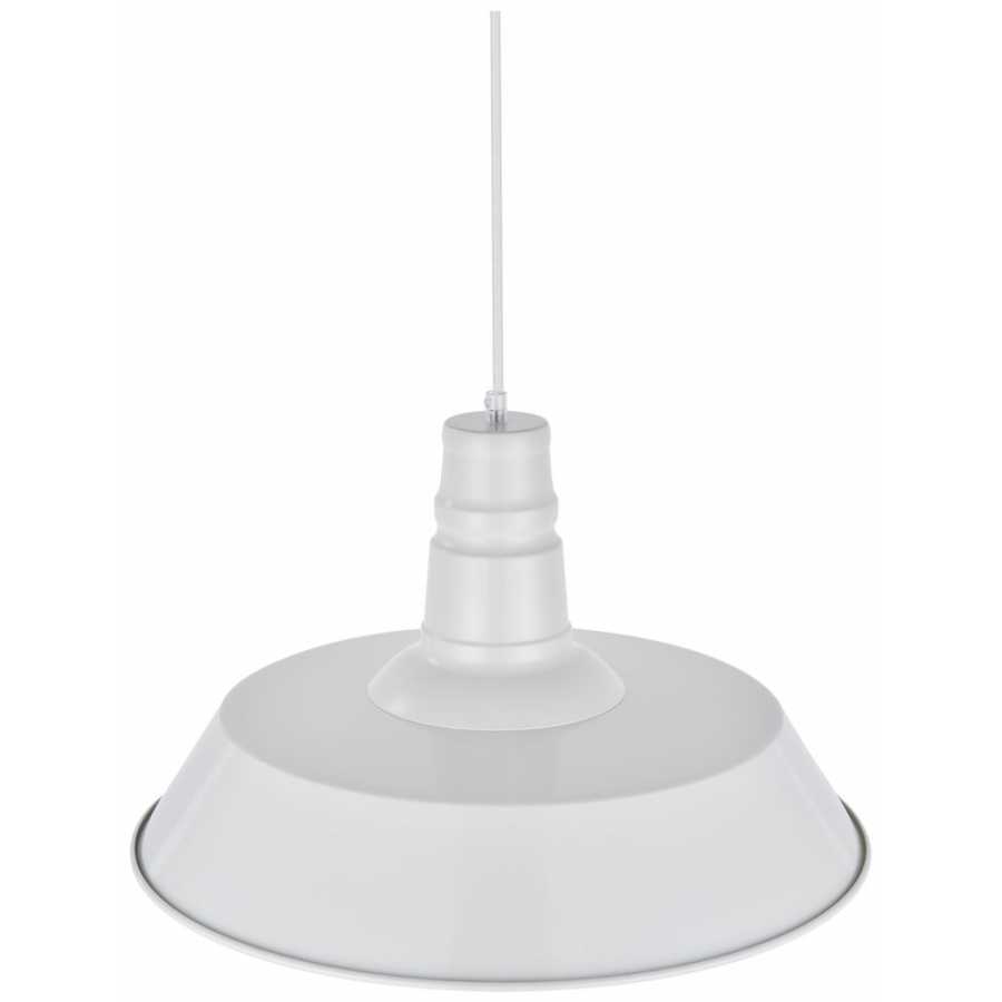 Soho Lighting Argyll Industrial Pendant Light - Clay / White Cream - Large