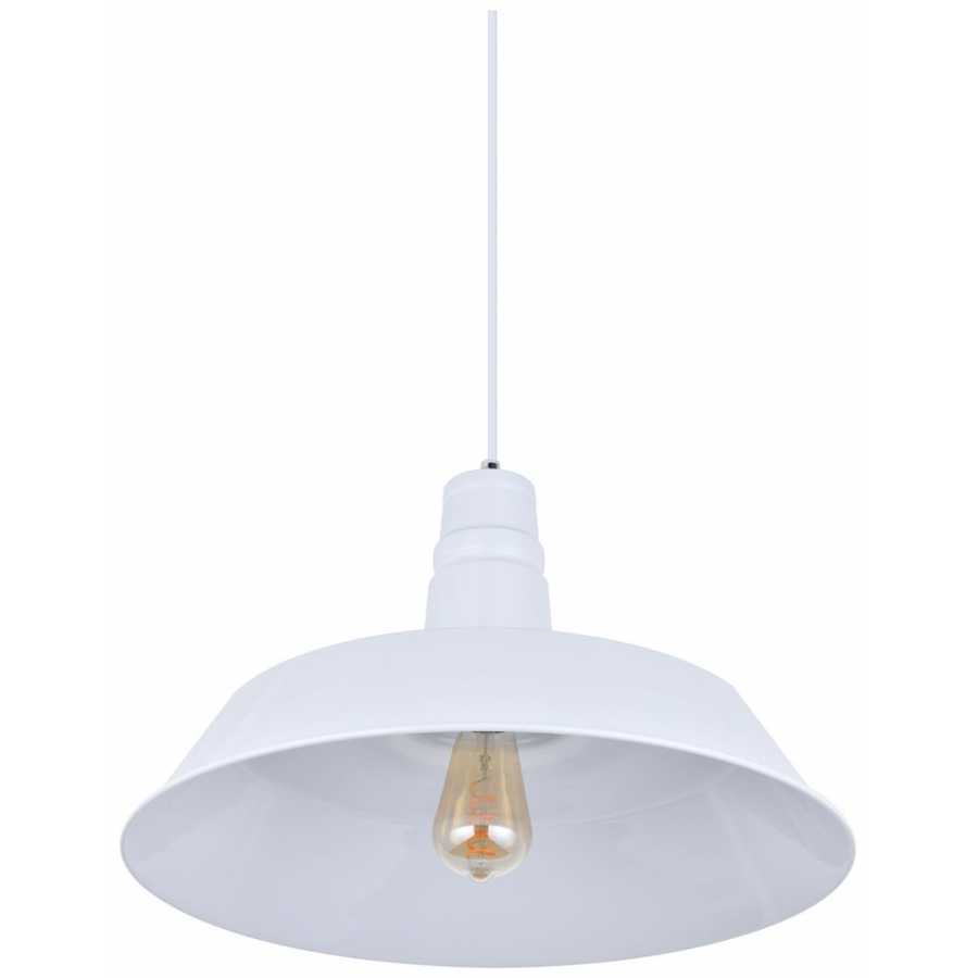 Soho Lighting Argyll Industrial Pendant Light - Pure White - Large