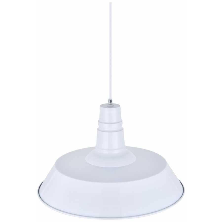 Soho Lighting Argyll Industrial Pendant Light - Pure White - Large