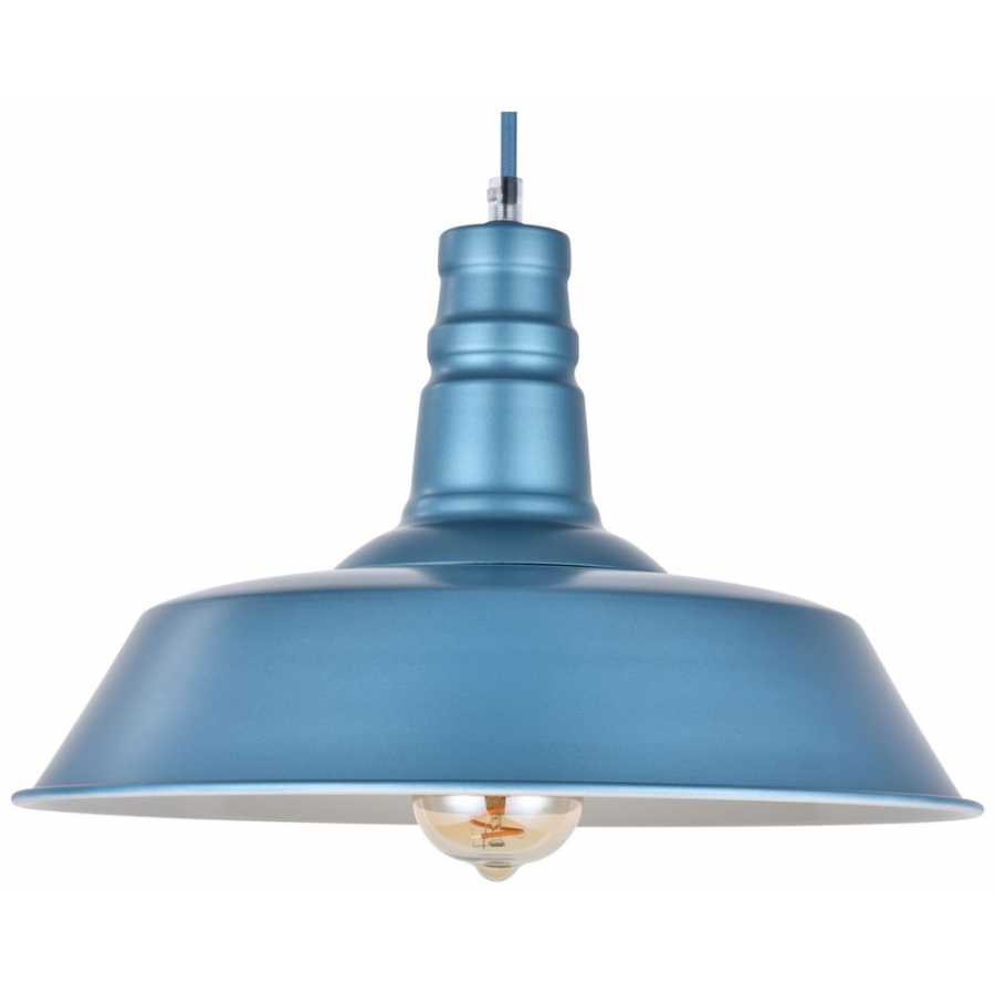 Soho Lighting Argyll Industrial Pendant Light - Aston Blue - Small