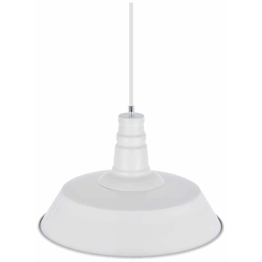 Soho Lighting Argyll Industrial Pendant Light - Clay / White Cream - Small