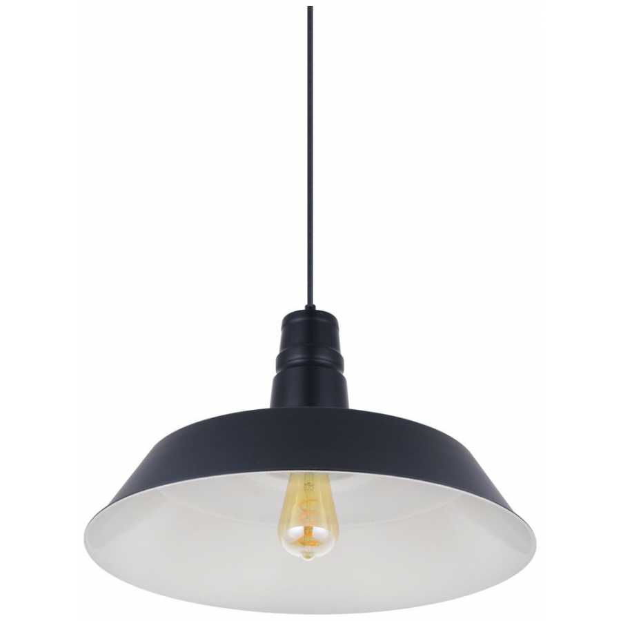 Soho Lighting Argyll Industrial Pendant Light - Matte Black - Large