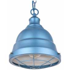 Soho Lighting Ganton Vintage Cage Pendant Light - Aston Blue