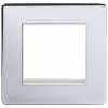Soho Lighting Finsbury Single Data Plate 2 Modules  - Polished Chrome & White