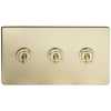 Soho Lighting Savoy 3 Gang 2 Way Toggle Dolly Period Switch