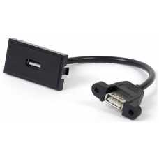 Soho Lighting Soho Euromod USB Mounted Socket - Black