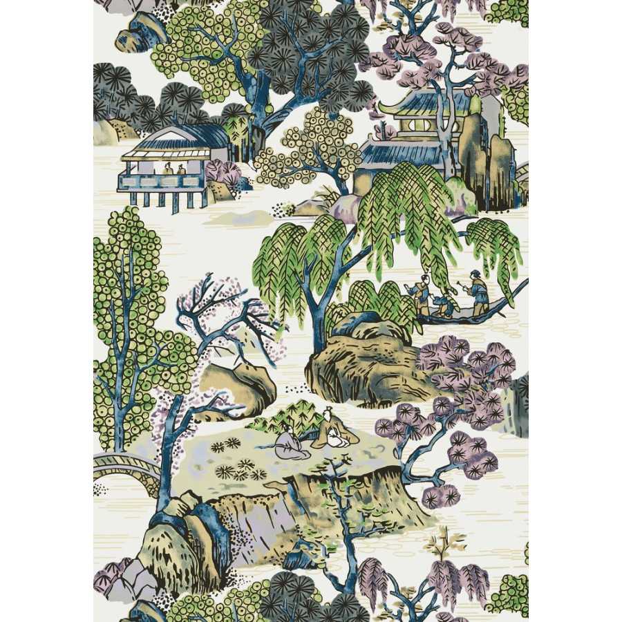 Thibaut Dynasty Asian Scenic T75459 Wallpaper