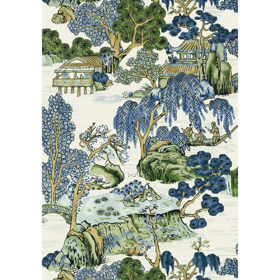 Thibaut Dynasty Asian Scenic T75462 Wallpaper