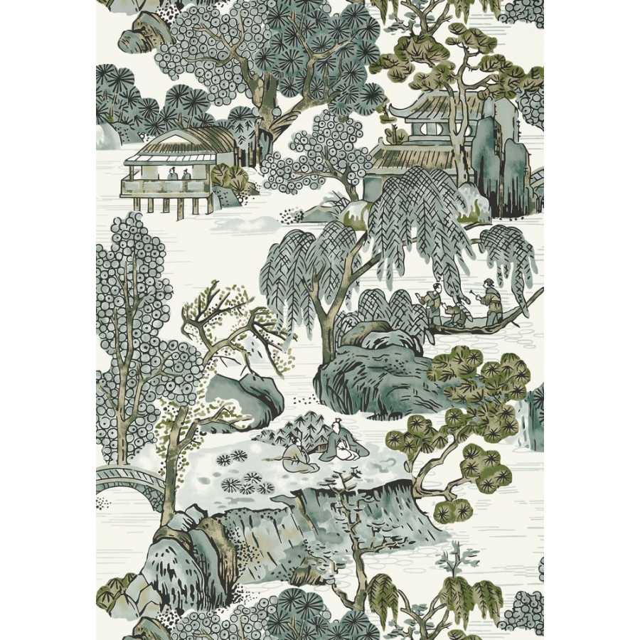 Thibaut Dynasty Asian Scenic T75463 Wallpaper