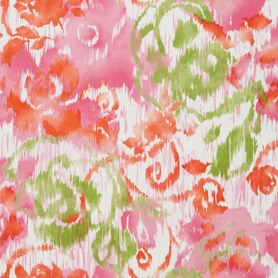Thibaut Bridgehampton Waterford Floral T24340 Pink Wallpaper