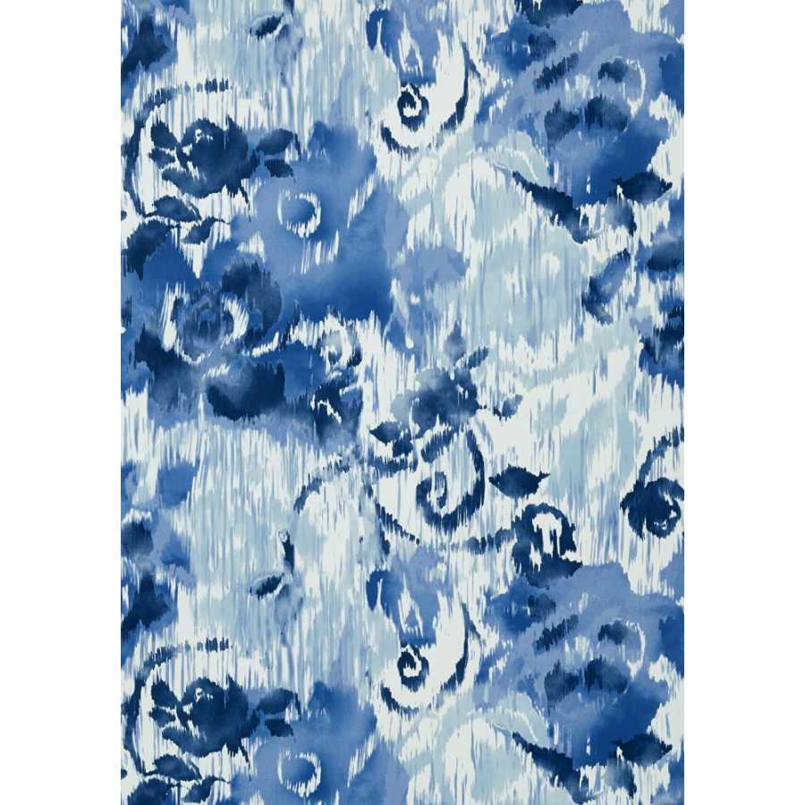 Thibaut Bridgehampton Waterford Floral T24341 Blue Wallpaper