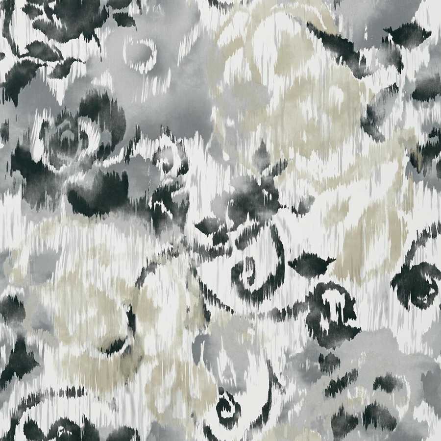 Thibaut Bridgehampton Waterford Floral T24344 Charcoal Wallpaper