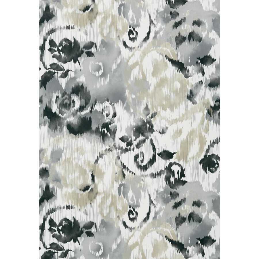 Thibaut Bridgehampton Waterford Floral T24344 Charcoal Wallpaper