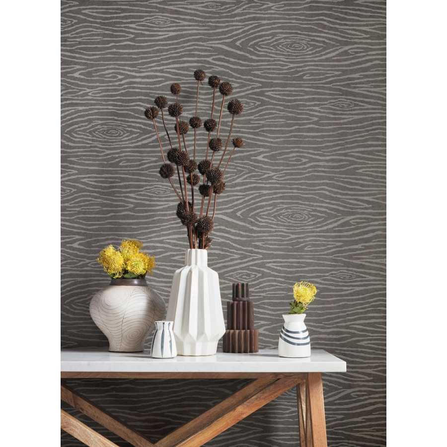 Thibaut Faux Resource Haywood T75136 Charcoal Wallpaper