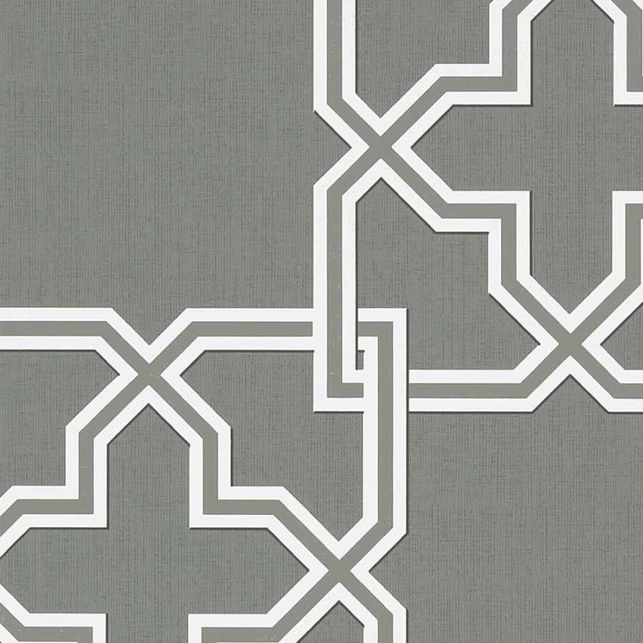 Thibaut Graphic Resource Pierson T35131 Charcoal Wallpaper