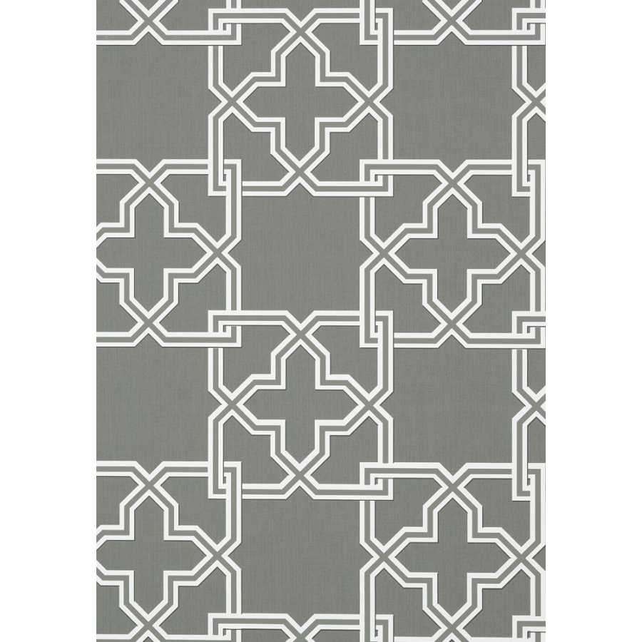 Thibaut Graphic Resource Pierson T35131 Charcoal Wallpaper