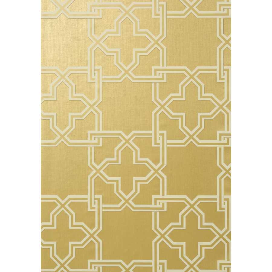 Thibaut Graphic Resource Pierson T35133 Metallic Gold Wallpaper
