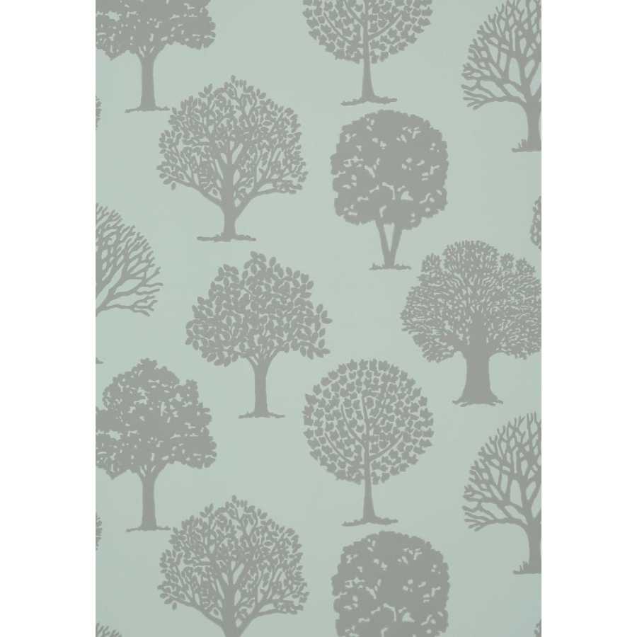 Thibaut Graphic Resource Russell Square T35108 Linen on Aqua Wallpaper