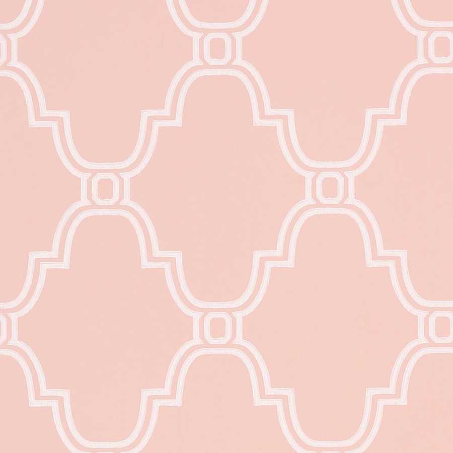 Thibaut Graphic Resource Stanbury Trellis T35117 Pink Wallpaper
