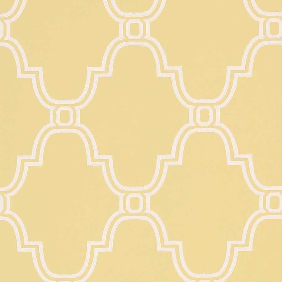 Thibaut Graphic Resource Stanbury Trellis T35118 Yellow Wallpaper