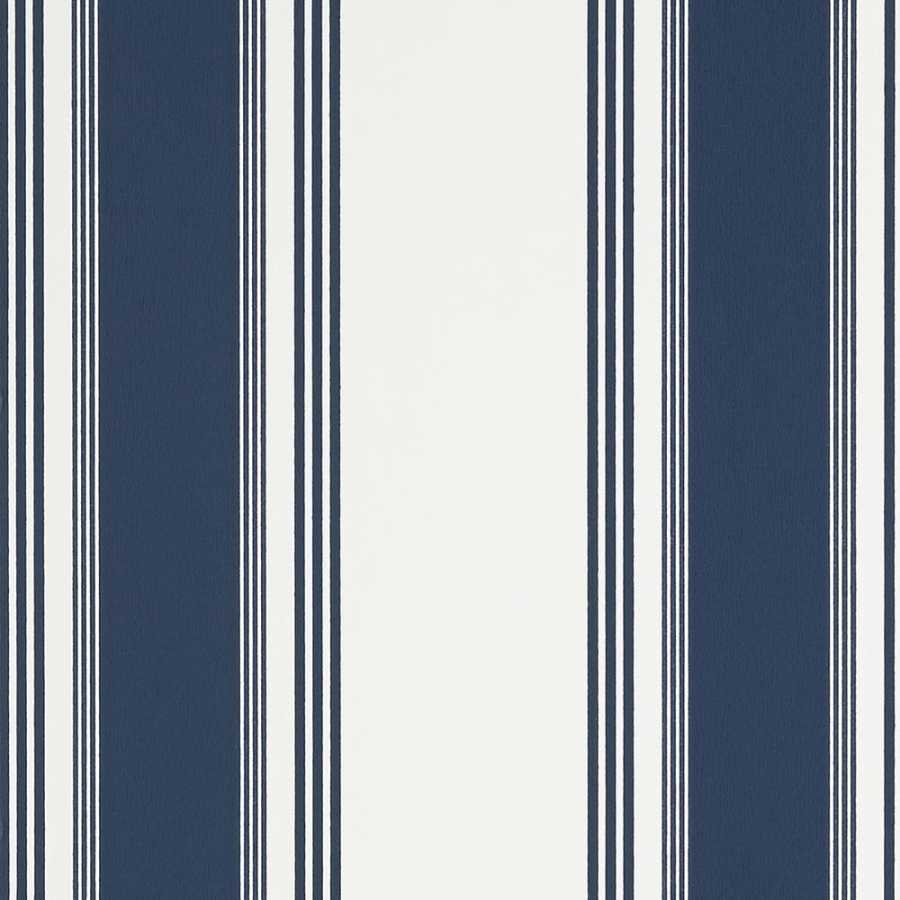 Thibaut Greenwood Brittany Stripe T85047 Navy Wallpaper