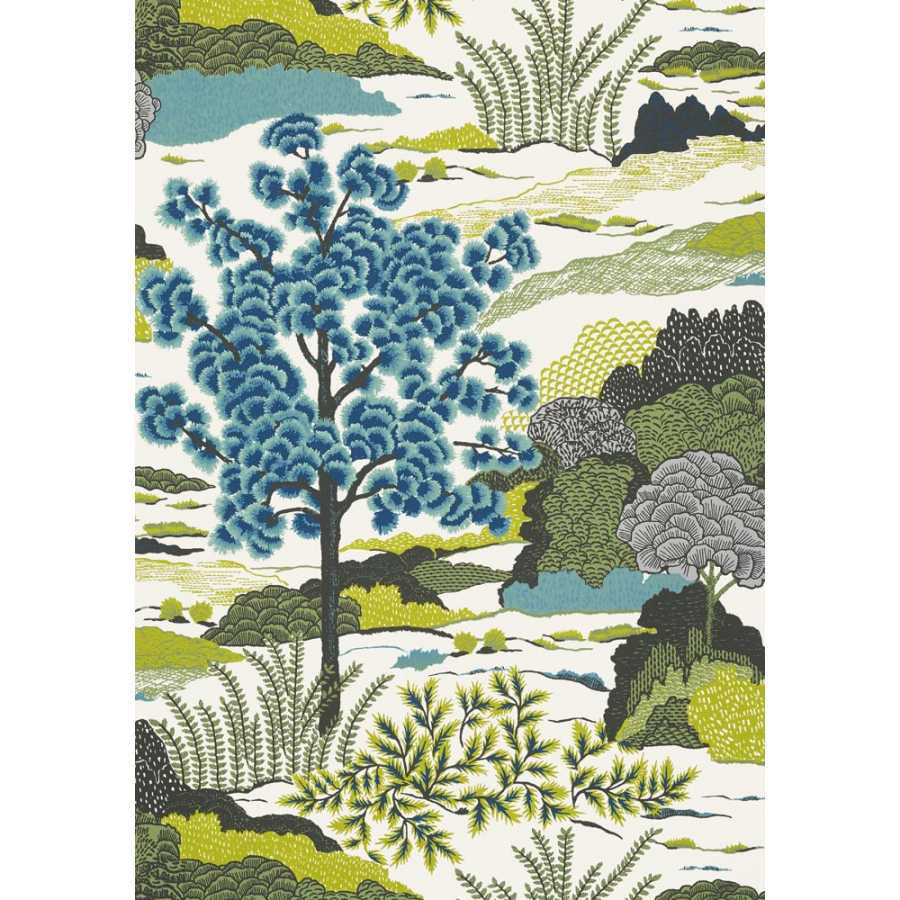 Thibaut Greenwood Daintree T85040 Bluemoon Wallpaper
