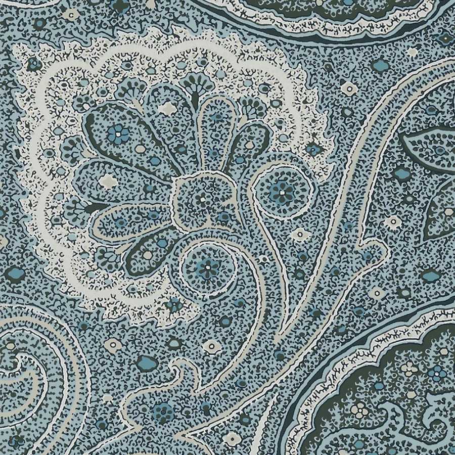 Thibaut Greenwood Sherrill Paisley T85078 Aqua Wallpaper