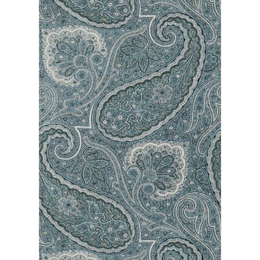 Thibaut Greenwood Sherrill Paisley T85078 Aqua Wallpaper