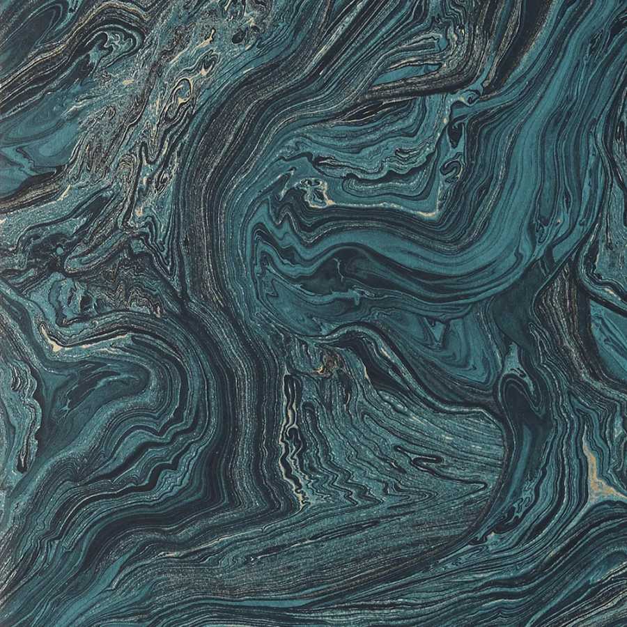 Thibaut Greenwood Venus T85068 Dark Turquoise Wallpaper