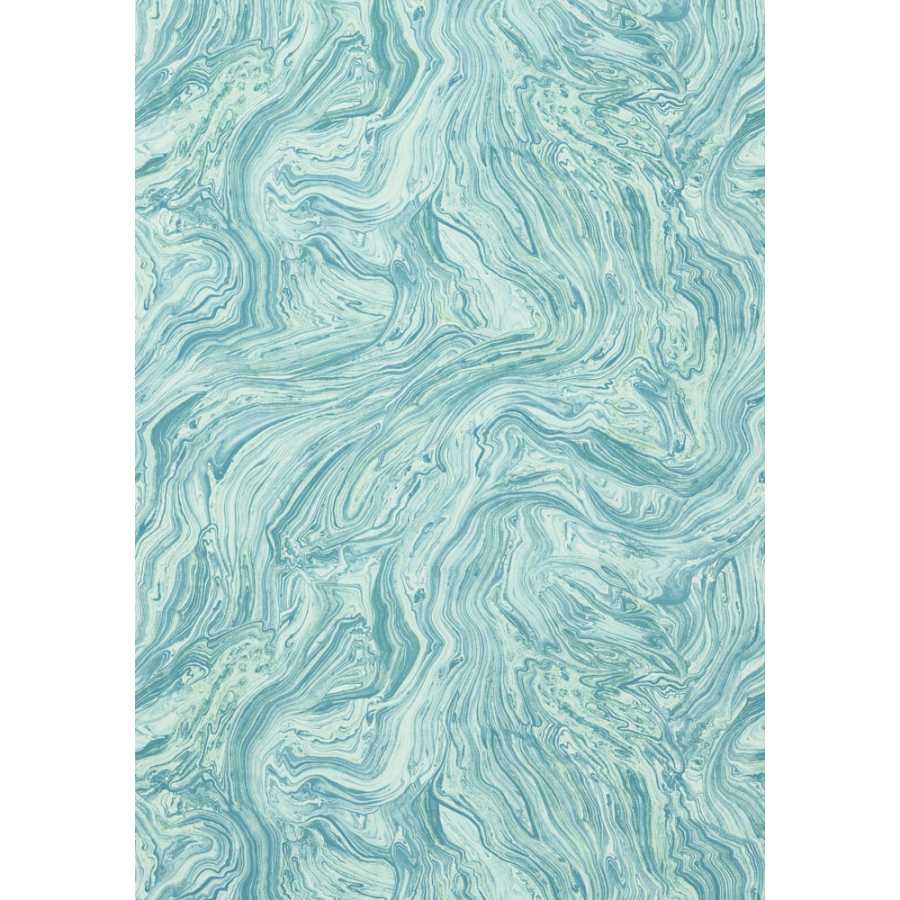 Thibaut Greenwood Venus T85075 Aqua Wallpaper