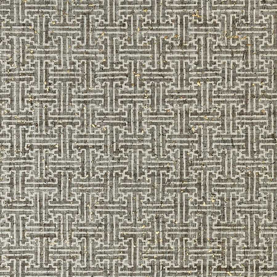 Thibaut Natural Resource 2 Taza Cork T83000 Charcoal Wallpaper
