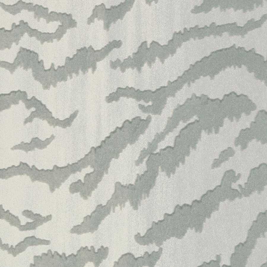 Thibaut Natural Resource 2 Tiger Flock T83063 Light Grey Wallpaper