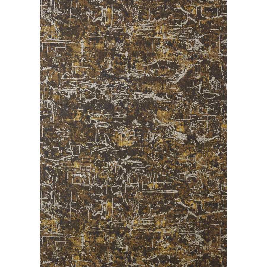 Thibaut Natural Resource 2 Universe Texture T83070 Metallic on Dark Brown Wallpaper