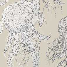 Thibaut Summer House Jelly Fish Bloom T13169 Wallpaper