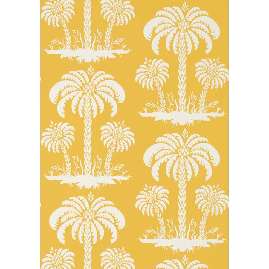 Thibaut Summer House Palm Island T13148 Yellow Wallpaper