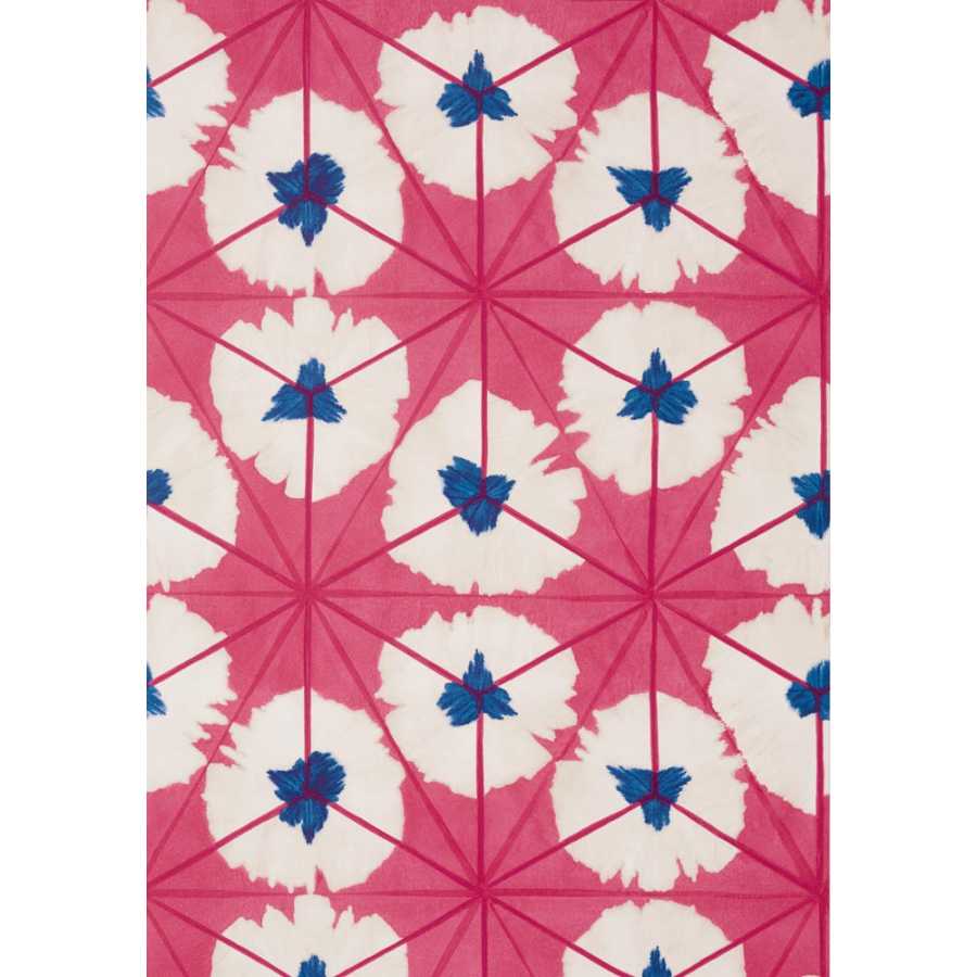 Thibaut Summer House Sunburst T13087 Pink and Blue Wallpaper