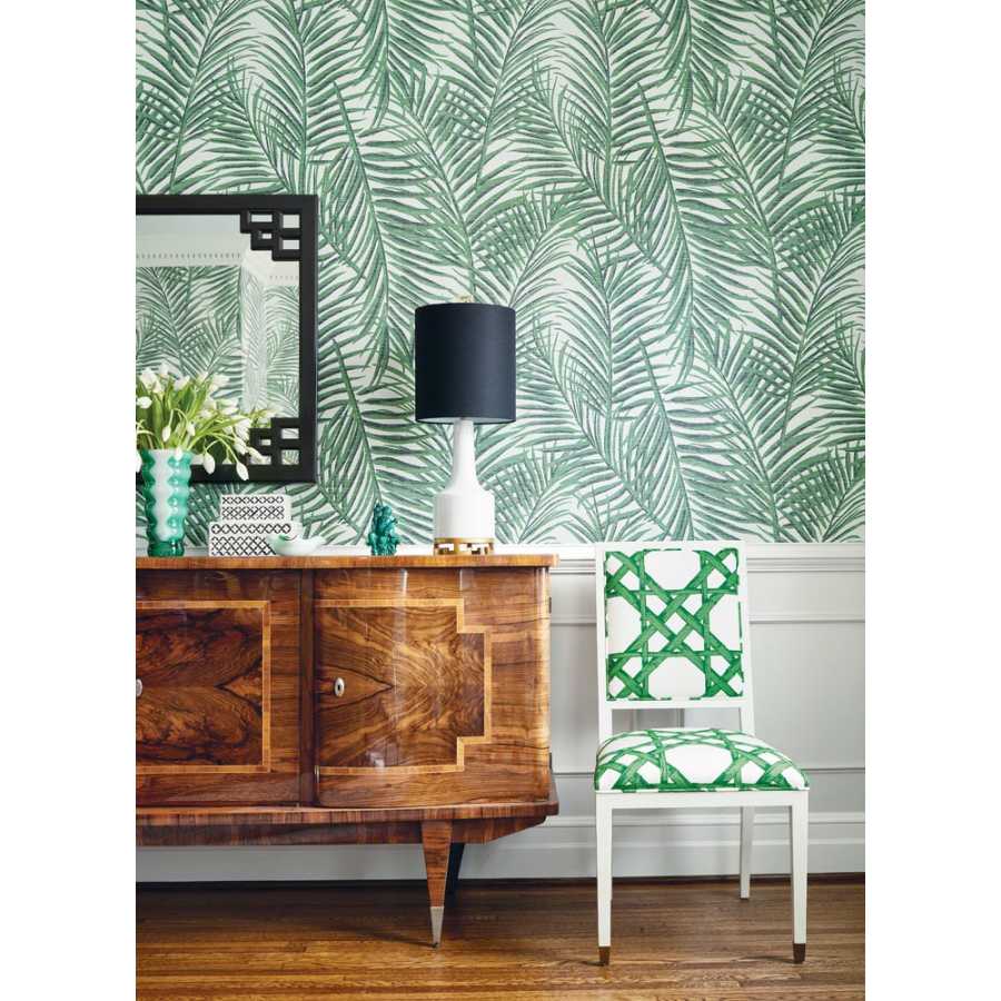 Thibaut Summer House West Palm T13117 Emerald Green Wallpaper