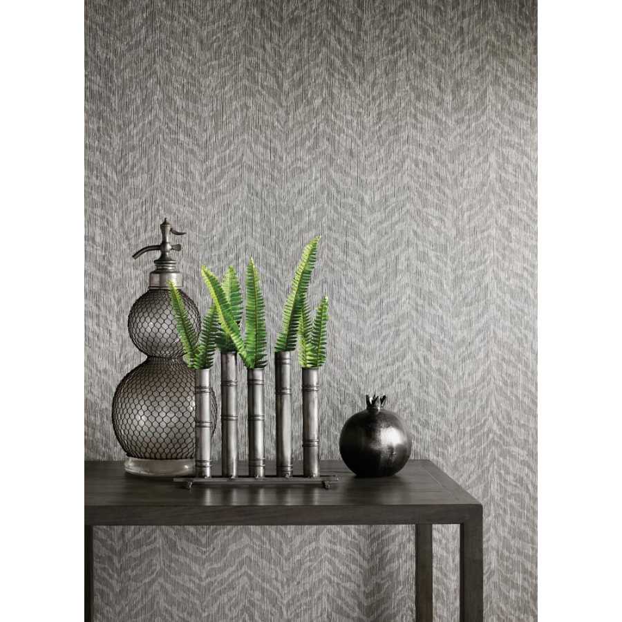 Thibaut Texture Resource 5 Bengal T57169 Metallic Silver Wallpaper
