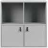 Naken Interiors Lower Case Four Mixed Modular Cabinet - Concrete Grey