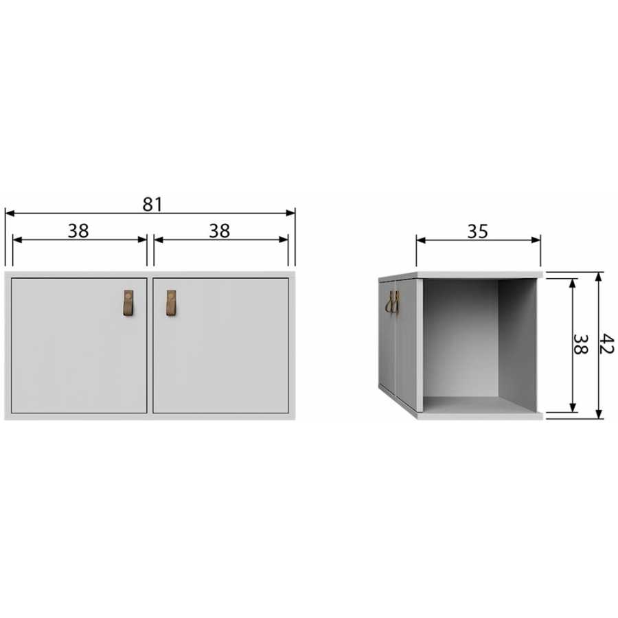 Naken Interiors Lower Case Two Door Cabinet