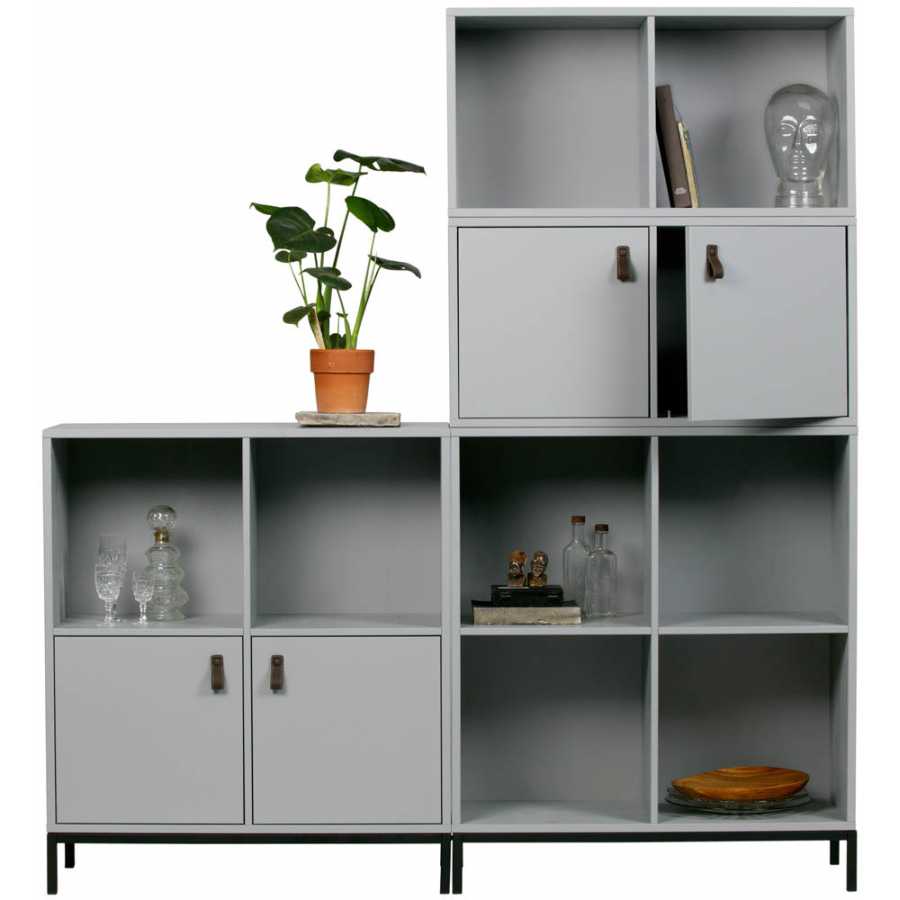 Naken Interiors Lower Case Four Open Cabinet With Legs