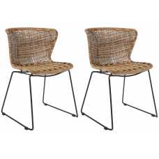WOOOD Wings Outdoor Dining Chairs - Set of 2 - Natural