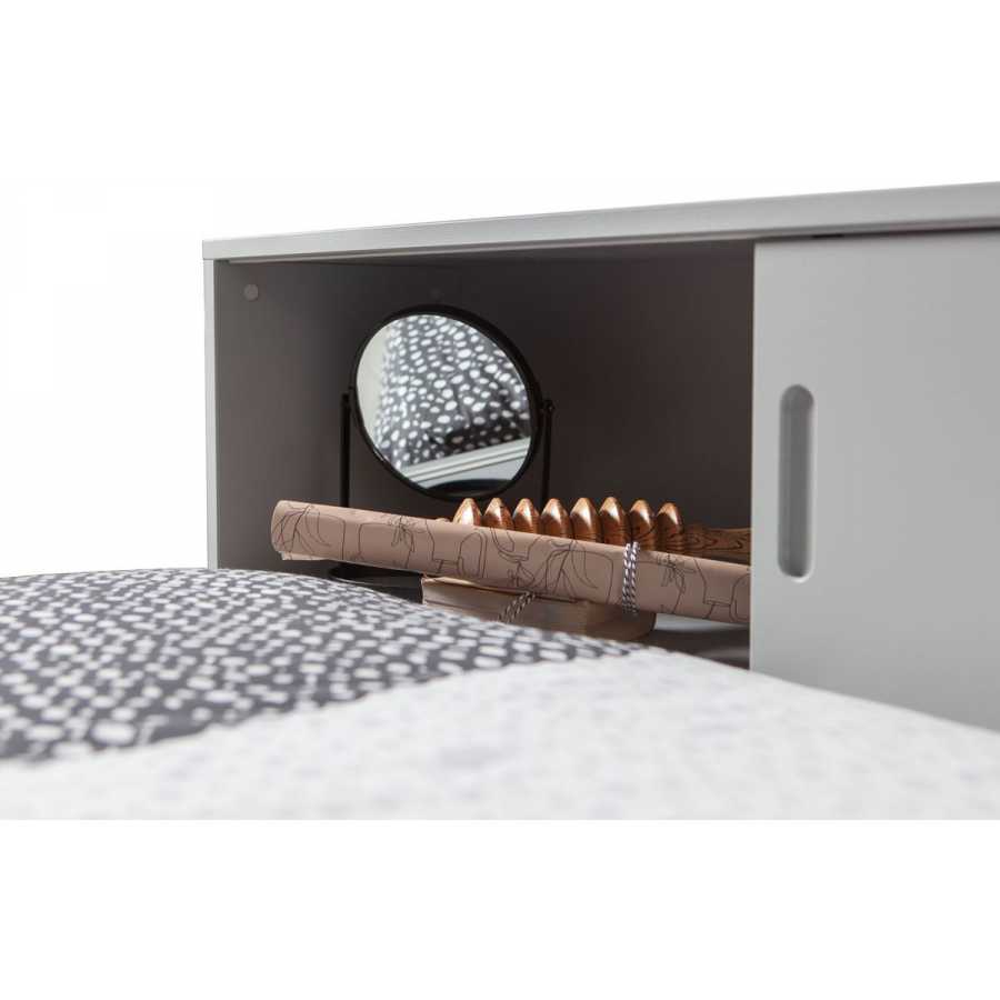WOOOD Connect Single Corner Bed - Concrete Grey