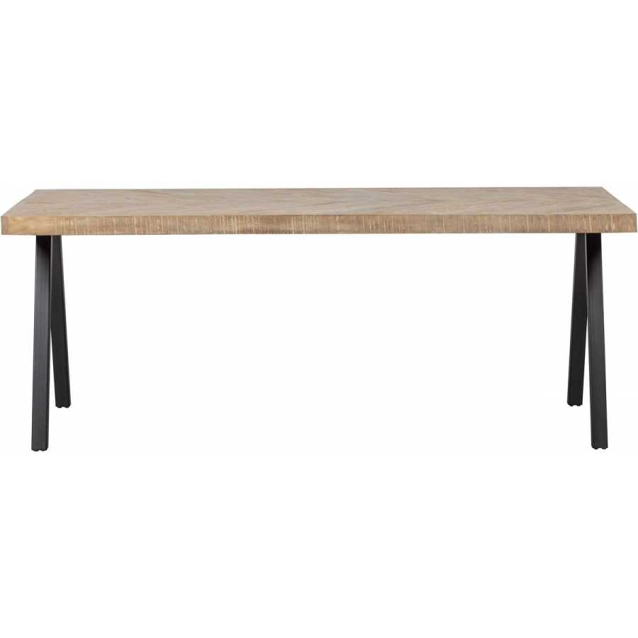 WOOOD Tablo Rectangular Angled Dining Table - White Wash - Small