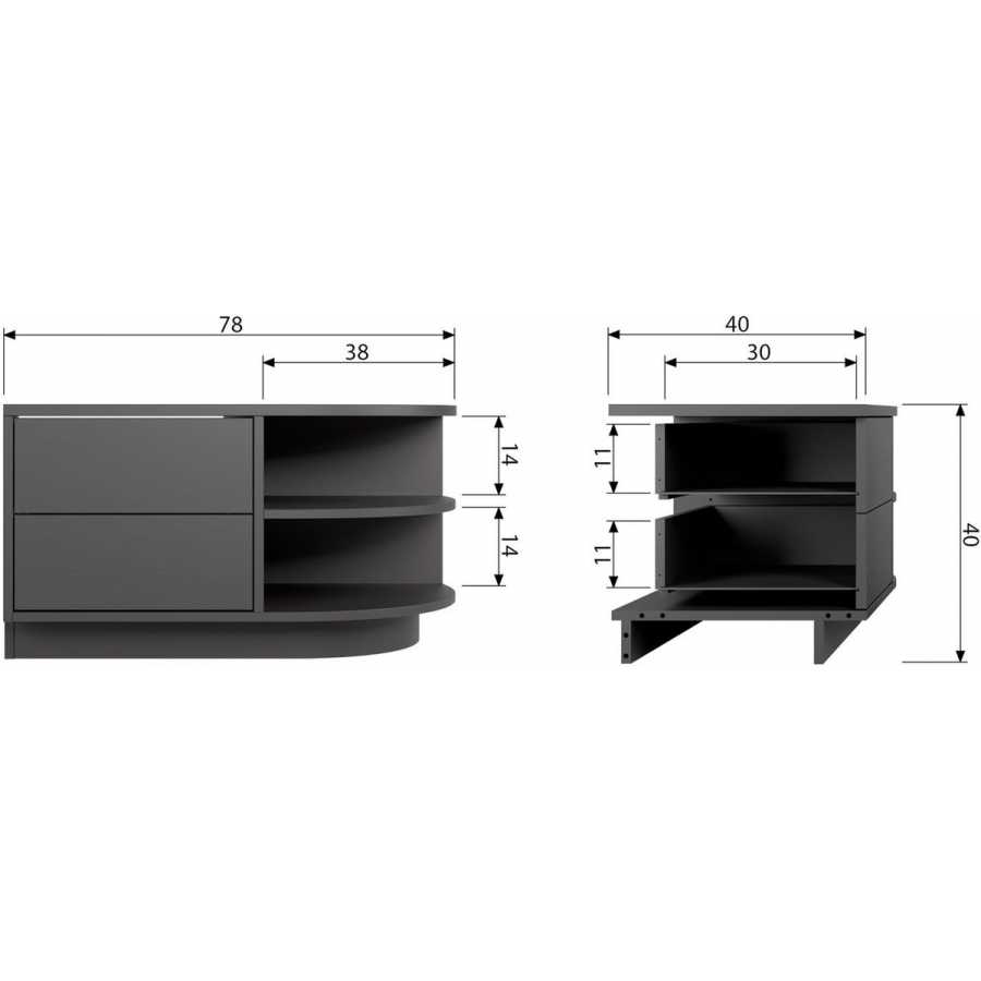 WOOOD Finca Right Corner Modular Low Cabinet