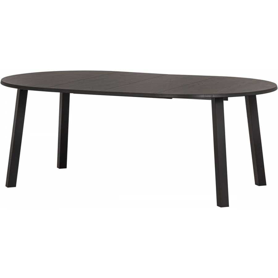 WOOOD Lange Extendable Round Dining Table - Black Night