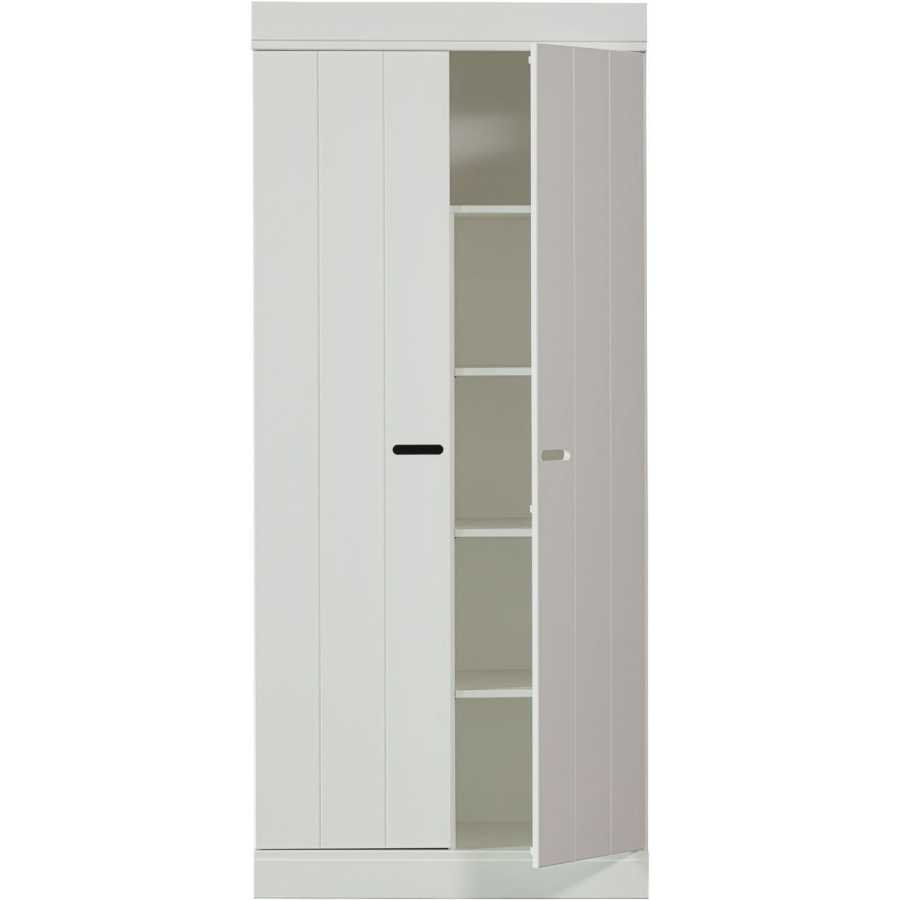 WOOOD Connect 2 Door Plank Small Wardrobe - White