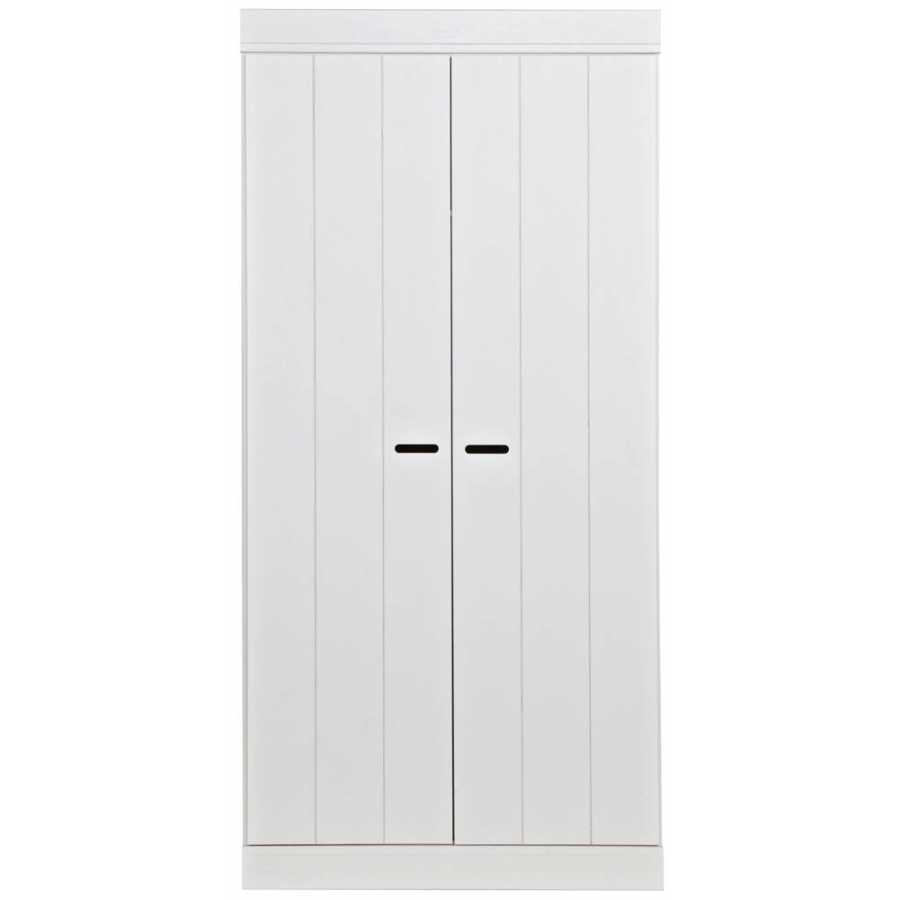 WOOOD Connect 2 Door Plank Wardrobe - White
